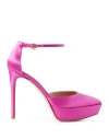 Gianvito Rossi Woman Pumps Fuchsia Size 8 Textile Fibers In Pink