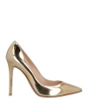 Gianvito Rossi Woman Pumps Gold Size 8 Soft Leather