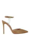 Gianvito Rossi Woman Pumps Gold Size 8 Leather In Gold