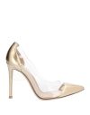 Gianvito Rossi Woman Pumps Gold Size 7 Leather, Plastic In Gold