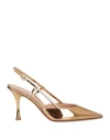Gianvito Rossi Slingback Ascent In Gold