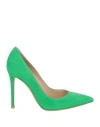 Gianvito Rossi Woman Pumps Emerald Green Size 9 Textile Fibers