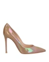 Gianvito Rossi Woman Pumps Khaki Size 11 Leather In Beige
