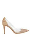 Gianvito Rossi Woman Pumps Khaki Size 8 Leather, Pvc - Polyvinyl Chloride In Beige