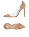 Gianvito Rossi Woman Pumps Light Brown Size 7.5 Leather, Pvc - Polyvinyl Chloride In Beige