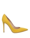 Gianvito Rossi Woman Pumps Ocher Size 9 Textile Fibers In Yellow