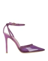Gianvito Rossi Woman Pumps Mauve Size 10 Pvc - Polyvinyl Chloride, Leather In Purple