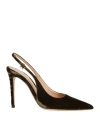 Gianvito Rossi Woman Pumps Military Green Size 8.5 Textile Fibers