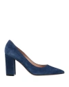 Gianvito Rossi Woman Pumps Navy Size 7.5 Leather