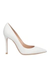 Gianvito Rossi White Patent Gianvito Pumps In Off White