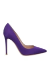 Gianvito Rossi Woman Pumps Purple Size 6 Textile Fibers In Dark Purple