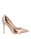 Gianvito Rossi Woman Pumps Gold Size 8 Soft Leather In Rose Gold
