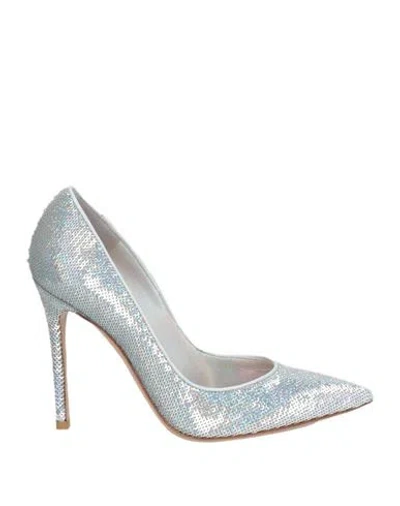 Gianvito Rossi Woman Pumps Silver Size 8 Leather