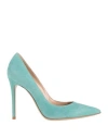 Gianvito Rossi Woman Pumps Sky Blue Size 7.5 Soft Leather