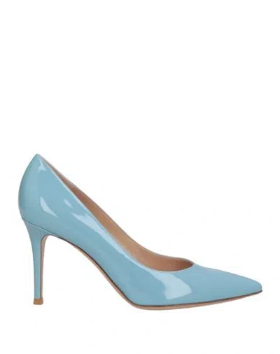 GIANVITO ROSSI PUMPS GIANVITO ROSSI WOMAN COLOR GNAWED BLUE F73539011