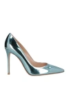 Gianvito Rossi Metallic 100mm Pumps In Blue