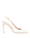 Gianvito Rossi Ribbon Sling 85 In White