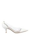 Gianvito Rossi Woman Pumps White Size 6 Leather, Pvc - Polyvinyl Chloride