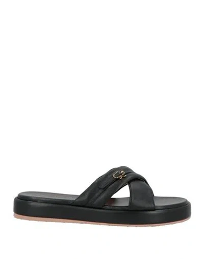 Gianvito Rossi Woman Sandals Black Size 6.5 Leather