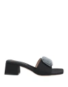 Gianvito Rossi Woman Sandals Black Size 6.5 Textile Fibers