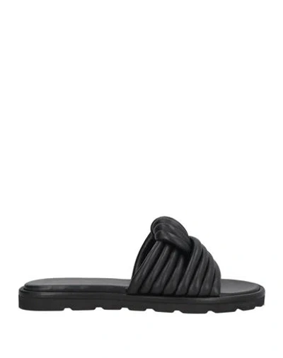 GIANVITO ROSSI GIANVITO ROSSI WOMAN SANDALS BLACK SIZE 7 LEATHER