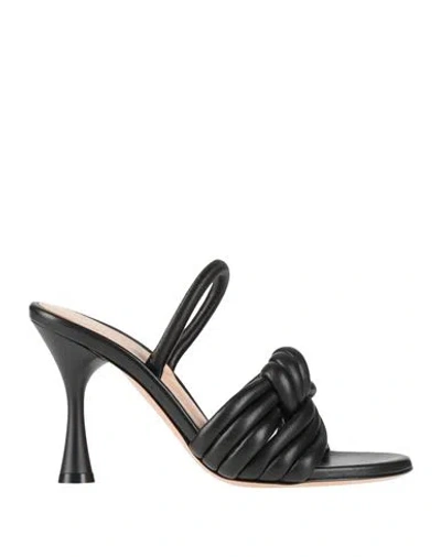 Gianvito Rossi Ottavia 95 Nappa Leather Sandals In Black