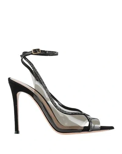 Gianvito Rossi Woman Sandals Black Size 7 Leather, Plastic