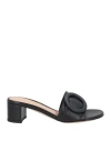 GIANVITO ROSSI GIANVITO ROSSI WOMAN SANDALS BLACK SIZE 8 LEATHER