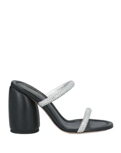 GIANVITO ROSSI GIANVITO ROSSI WOMAN SANDALS BLACK SIZE 8 LEATHER