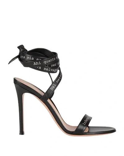Gianvito Rossi Woman Sandals Black Size 8 Leather