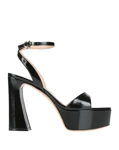 Gianvito Rossi Woman Sandals Black Size 9 Leather