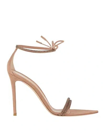 GIANVITO ROSSI GIANVITO ROSSI WOMAN SANDALS BLUSH SIZE 11 LEATHER
