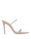 Gianvito Rossi Heeled Sandals Embellished With Rhinestone In Pink
