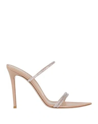 GIANVITO ROSSI GIANVITO ROSSI WOMAN SANDALS BLUSH SIZE 11 LEATHER