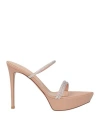 Gianvito Rossi Crystal Embellished Platform Slide Sandal In Pink