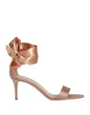 Gianvito Rossi Woman Sandals Blush Size 6.5 Textile Fibers In Pink
