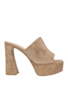 Gianvito Rossi Woman Sandals Camel Size 10.5 Leather In Gold