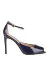 Gianvito Rossi Woman Sandals Dark Purple Size 6.5 Leather