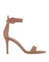 Gianvito Rossi Portofino Suede Sandals In Grey