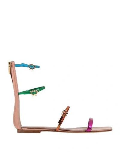 Gianvito Rossi Woman Sandals Fuchsia Size 6 Leather In Pink