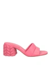 Gianvito Rossi Woman Sandals Fuchsia Size 6.5 Soft Leather In Pink