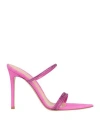 Gianvito Rossi Woman Sandals Fuchsia Size 8 Leather In Pink