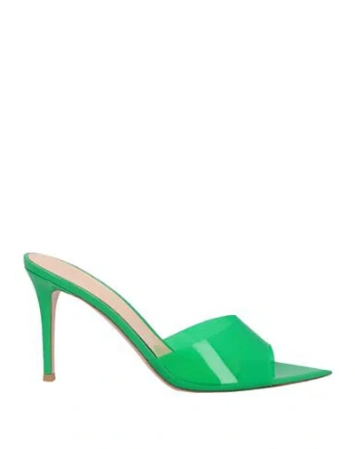 Gianvito Rossi Woman Sandals Green Size 10 Tanned Leather