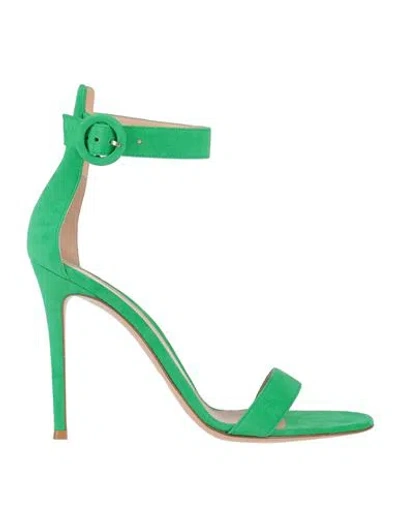 Gianvito Rossi Portofino 105mm Suede Sandals In Green