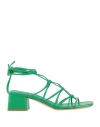 Gianvito Rossi Woman Sandals Green Size 6 Leather In Green