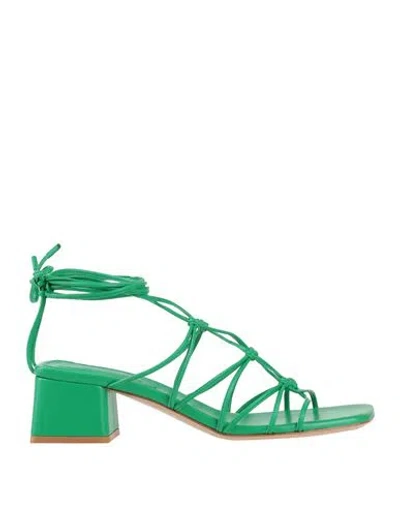 Gianvito Rossi Woman Sandals Green Size 6 Leather