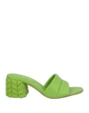 Gianvito Rossi Woman Sandals Green Size 9.5 Soft Leather