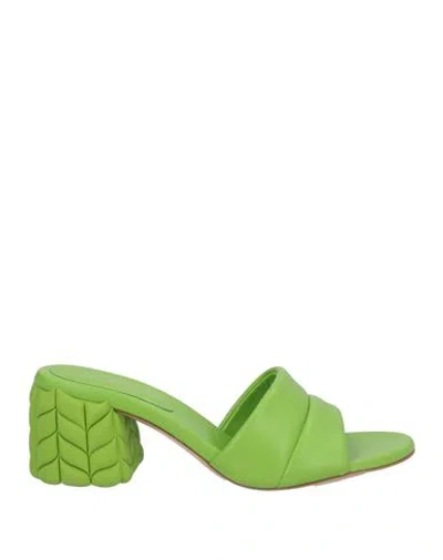 Gianvito Rossi Woman Sandals Green Size 9.5 Soft Leather