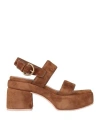 Gianvito Rossi Woman Sandals Khaki Size 6 Leather In Beige