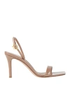 Gianvito Rossi Woman Sandals Light Brown Size 4.5 Soft Leather In Beige